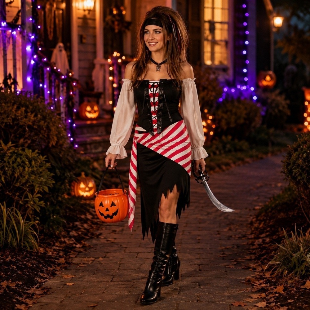 California Costumes Ruby The Pirate Beauty Women Adult Small Halloween Set 01291